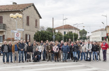 I corsisti di Centrale Fotografia a Marotta il 9 novembre 2014 a 25 anni dalla caduta del muro di Berlino a